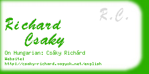 richard csaky business card