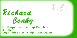 richard csaky business card